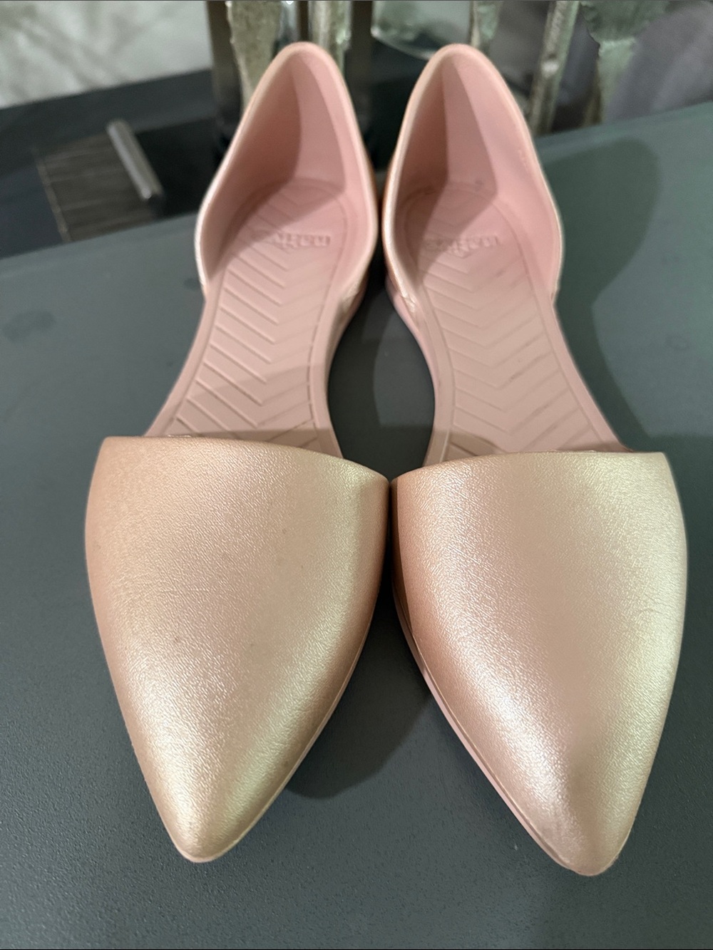 Women’s Pointed Native D’Orsay Flats in Blush Pink
